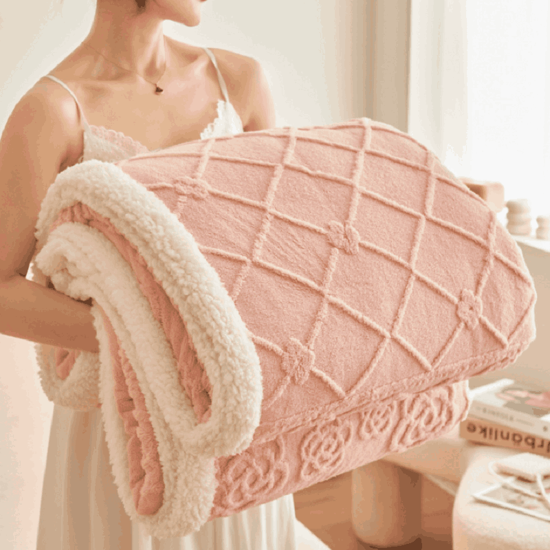 Reversible Sherpa Fleece Blanket